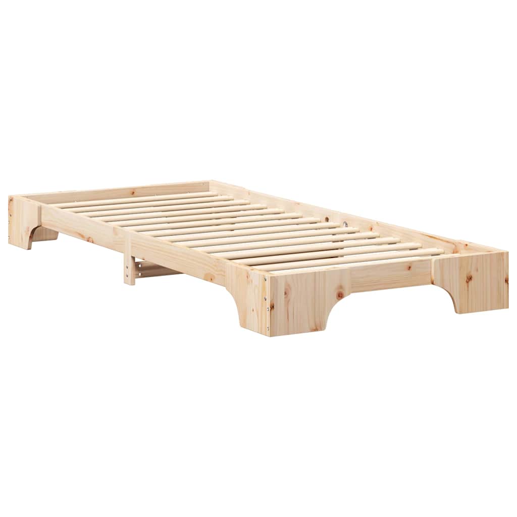 vidaXL Ramka łóżka Brązowy 100 x 220 cm Lite drewno sosnowe