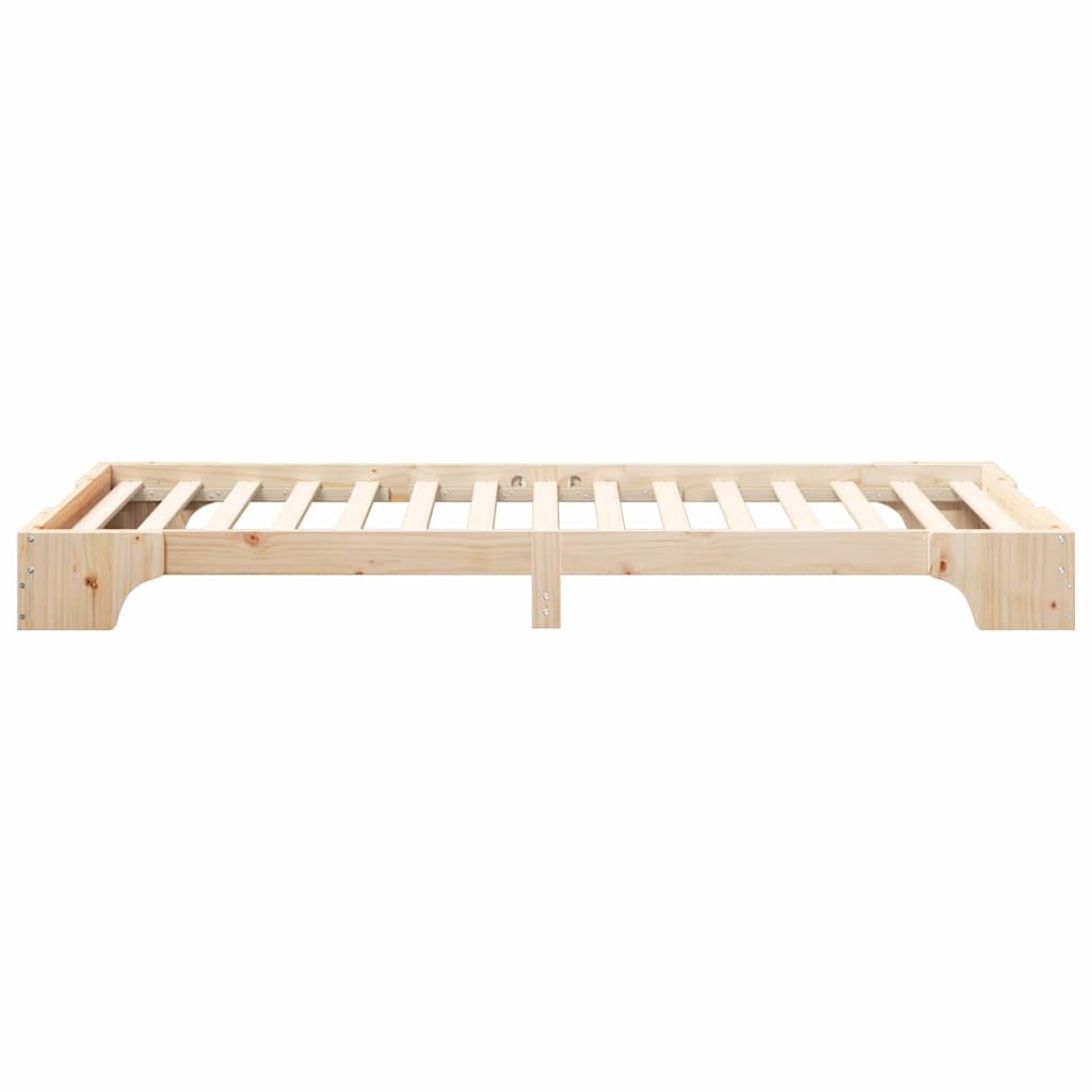 vidaXL Ramka łóżka Brązowy 100 x 220 cm Lite drewno sosnowe