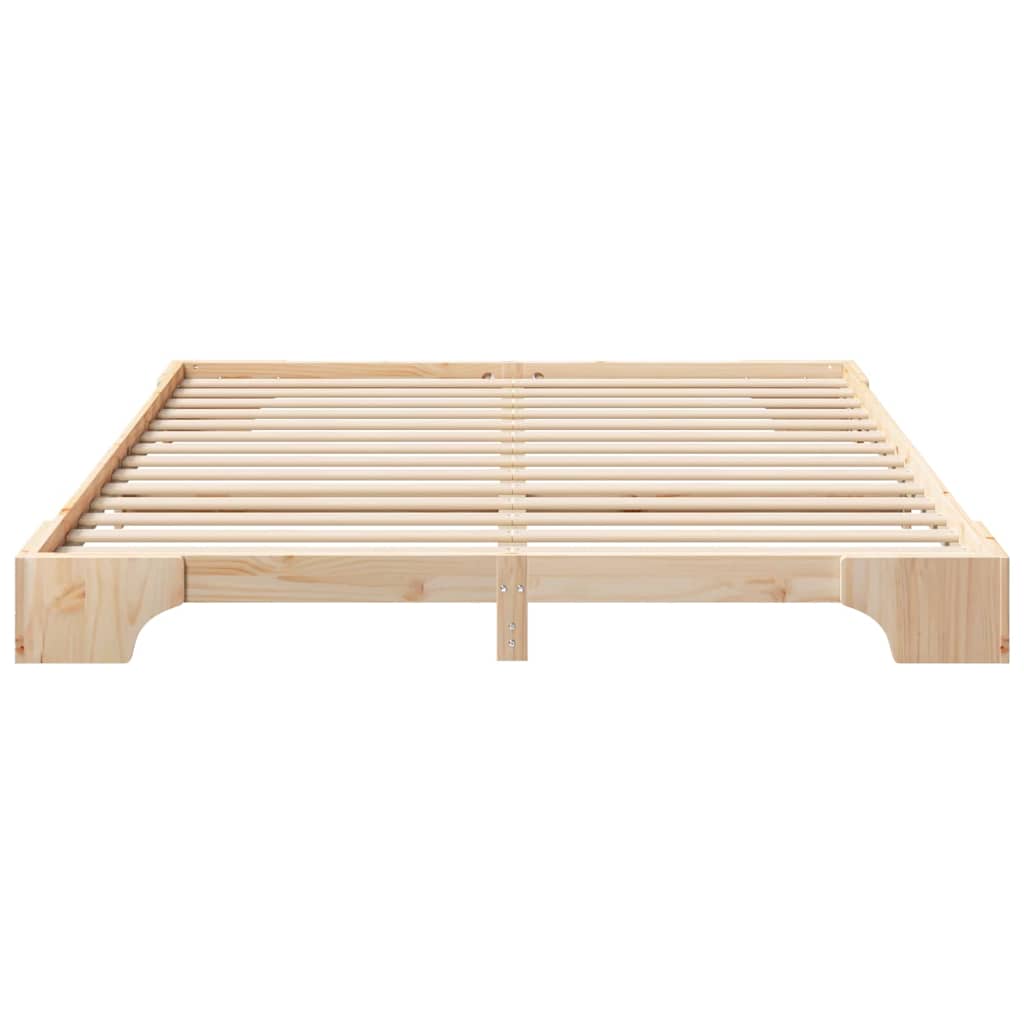 vidaXL Ramka łóżka Brązowy 180 x 220 cm Lite drewno sosnowe