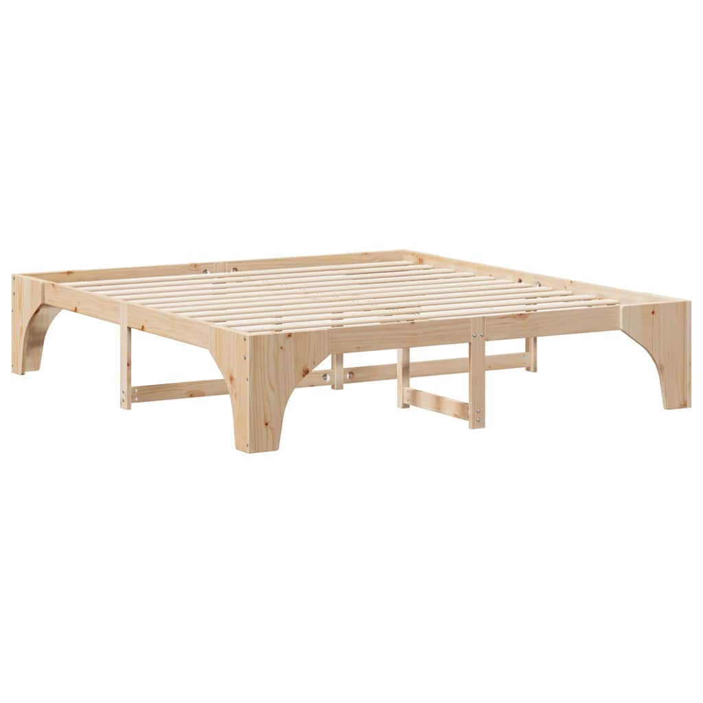 vidaXL Ramka łóżka Brązowy 180 x 200 cm Lite drewno sosnowe