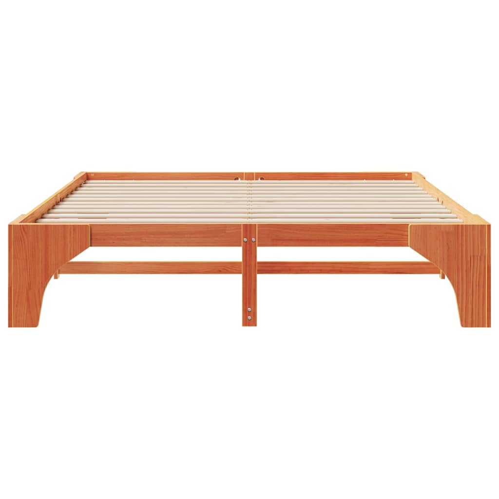 vidaXL Ramka łóżka Brązowy 180 x 200 cm Lite drewno sosnowe
