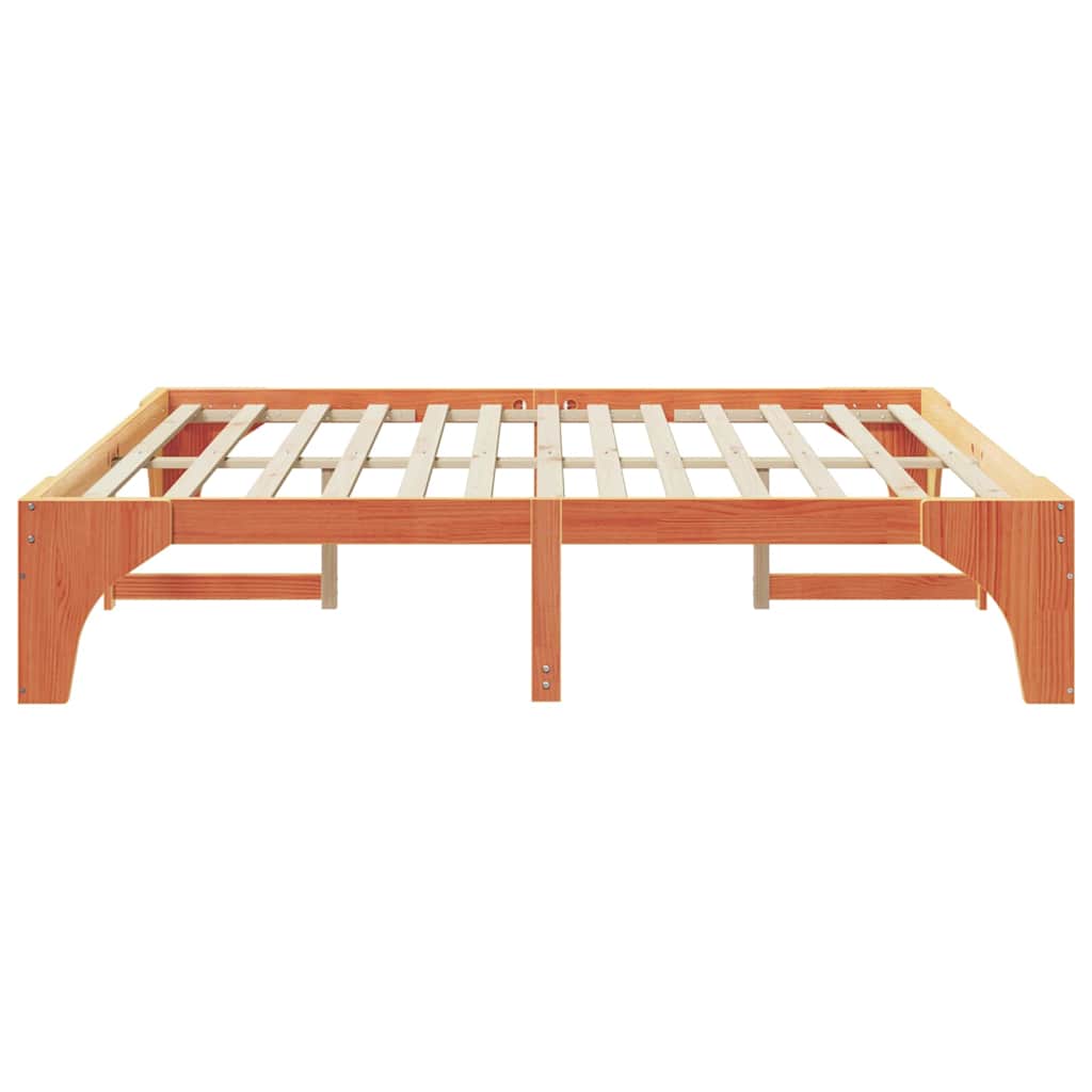 vidaXL Ramka łóżka Brązowy 180 x 200 cm Lite drewno sosnowe
