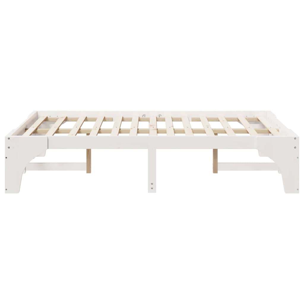 vidaXL Ramka łóżka Biały 120 x 200 cm Lite drewno sosnowe