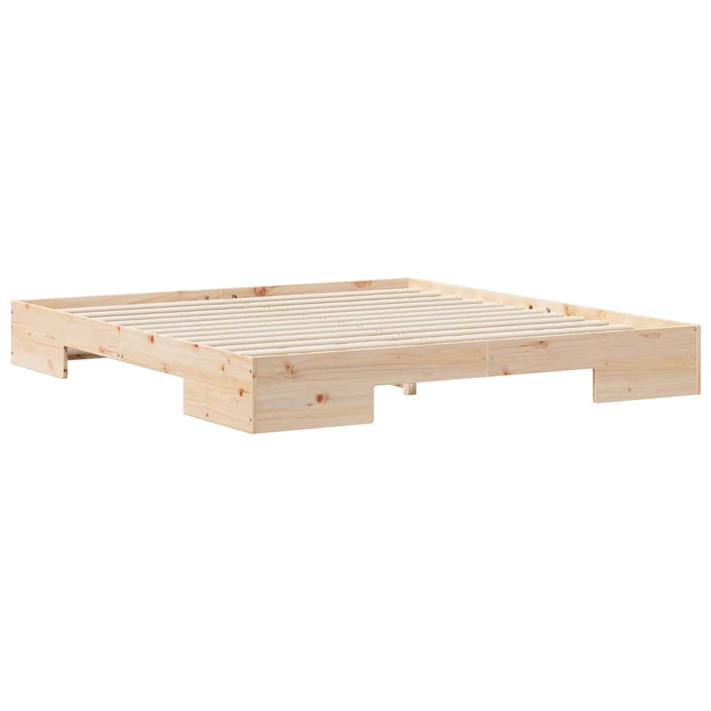 vidaXL Ramka łóżka Brązowy 200 x 200 cm