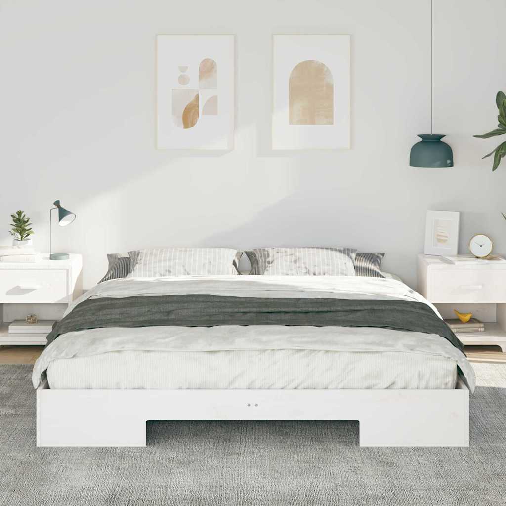 vidaXL Ramka łóżka Biały 200 x 200 cm