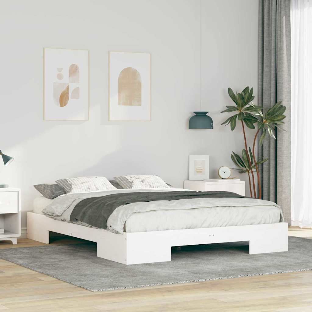 vidaXL Ramka łóżka Biały 150 x 200 cm