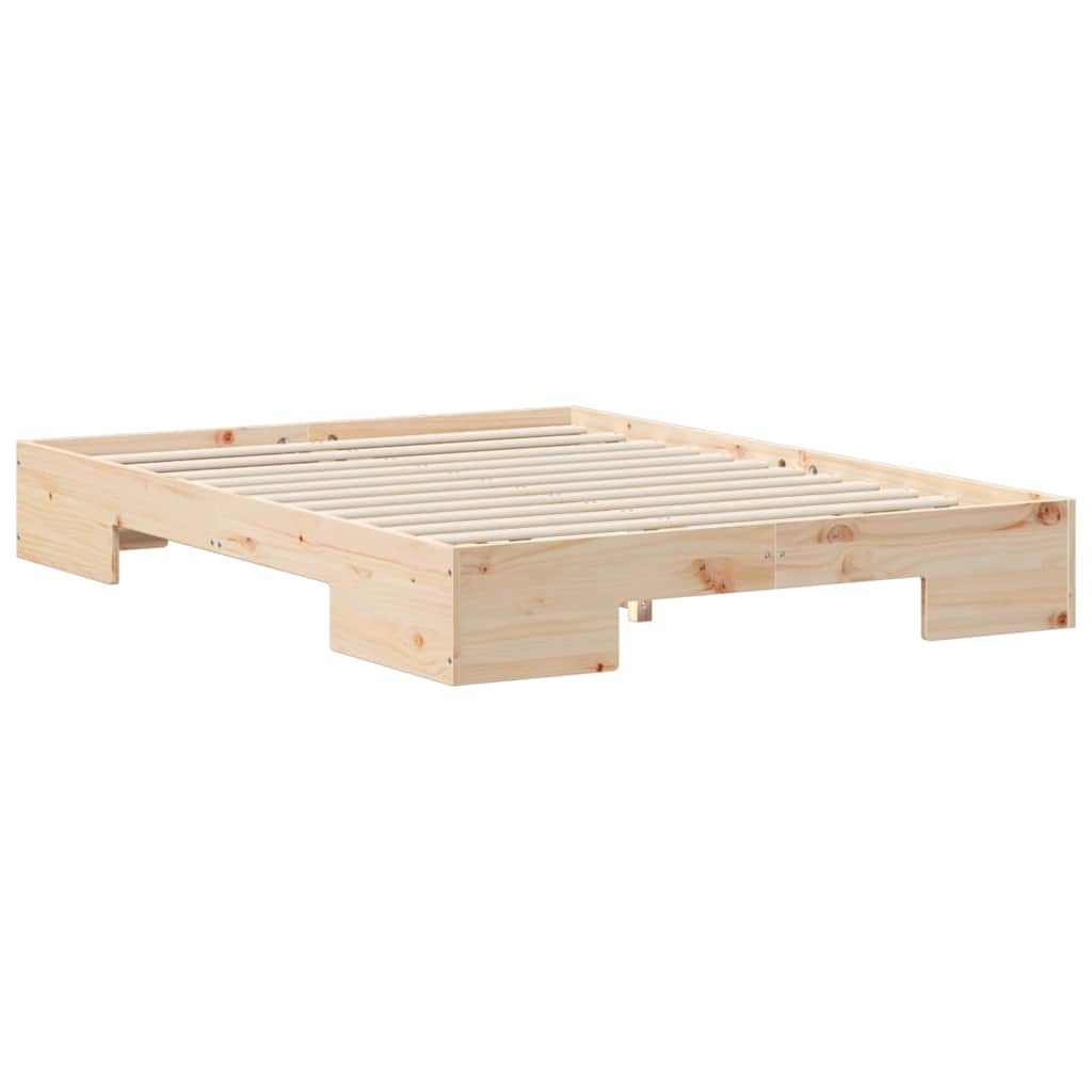 vidaXL Ramka łóżka Brązowy 135 x 190 cm