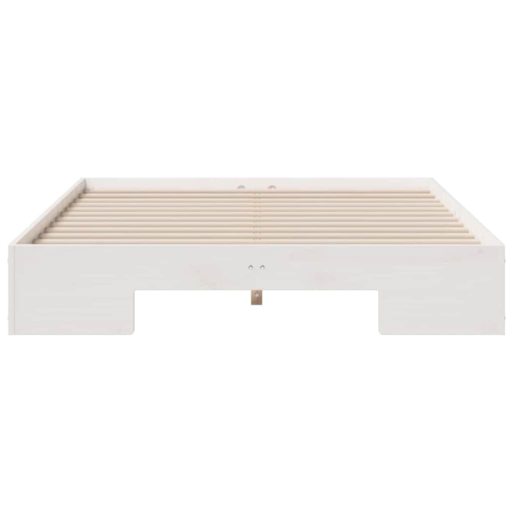 vidaXL Ramka łóżka Biały 135 x 190 cm
