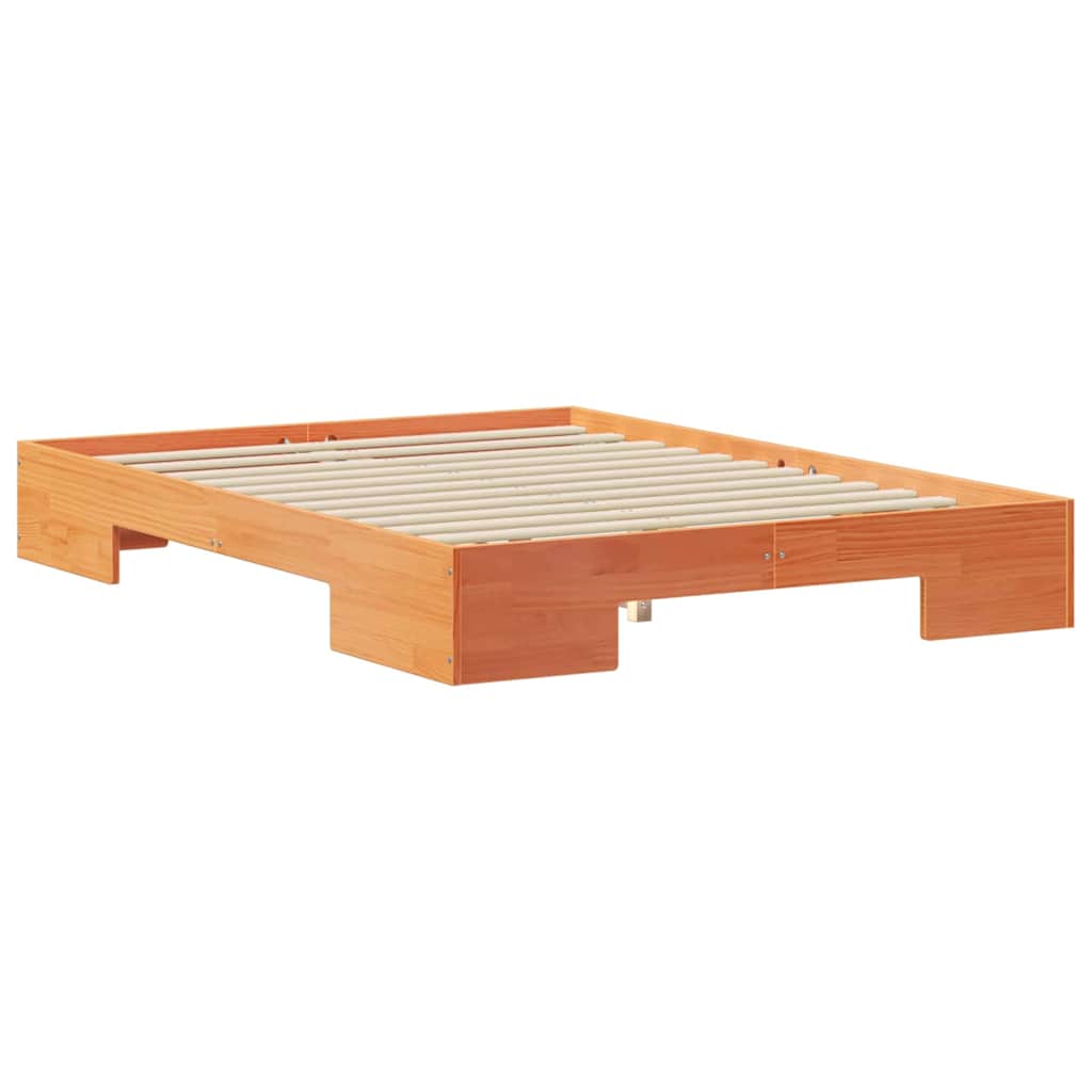 vidaXL Ramka łóżka Brązowy 135 x 190 cm