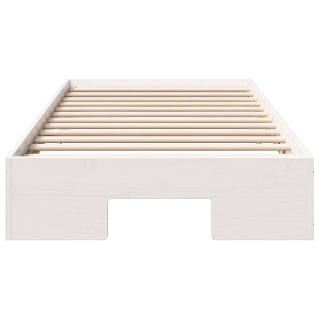 vidaXL Ramka łóżka Biały 75 x 190 cm