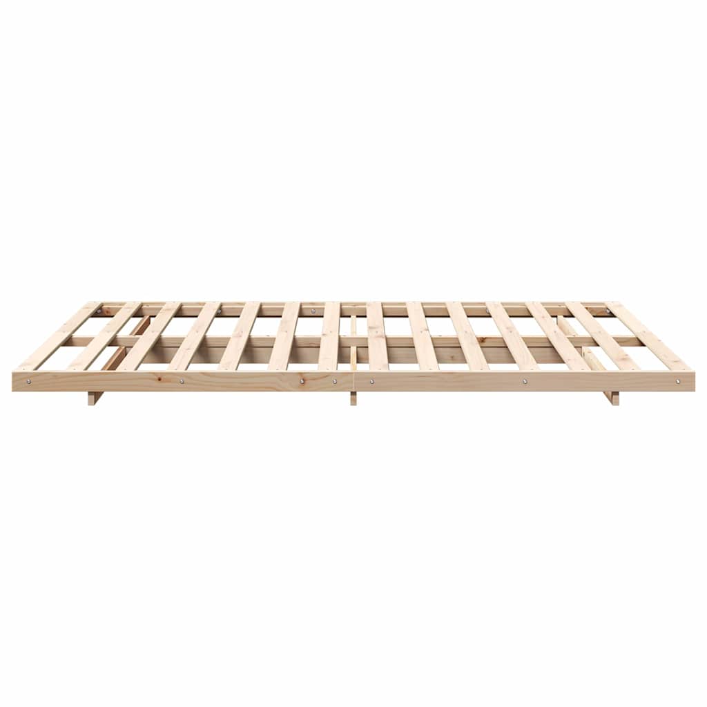 vidaXL Ramka łóżka Brązowy 150 x 200 cm Lite drewno sosnowe