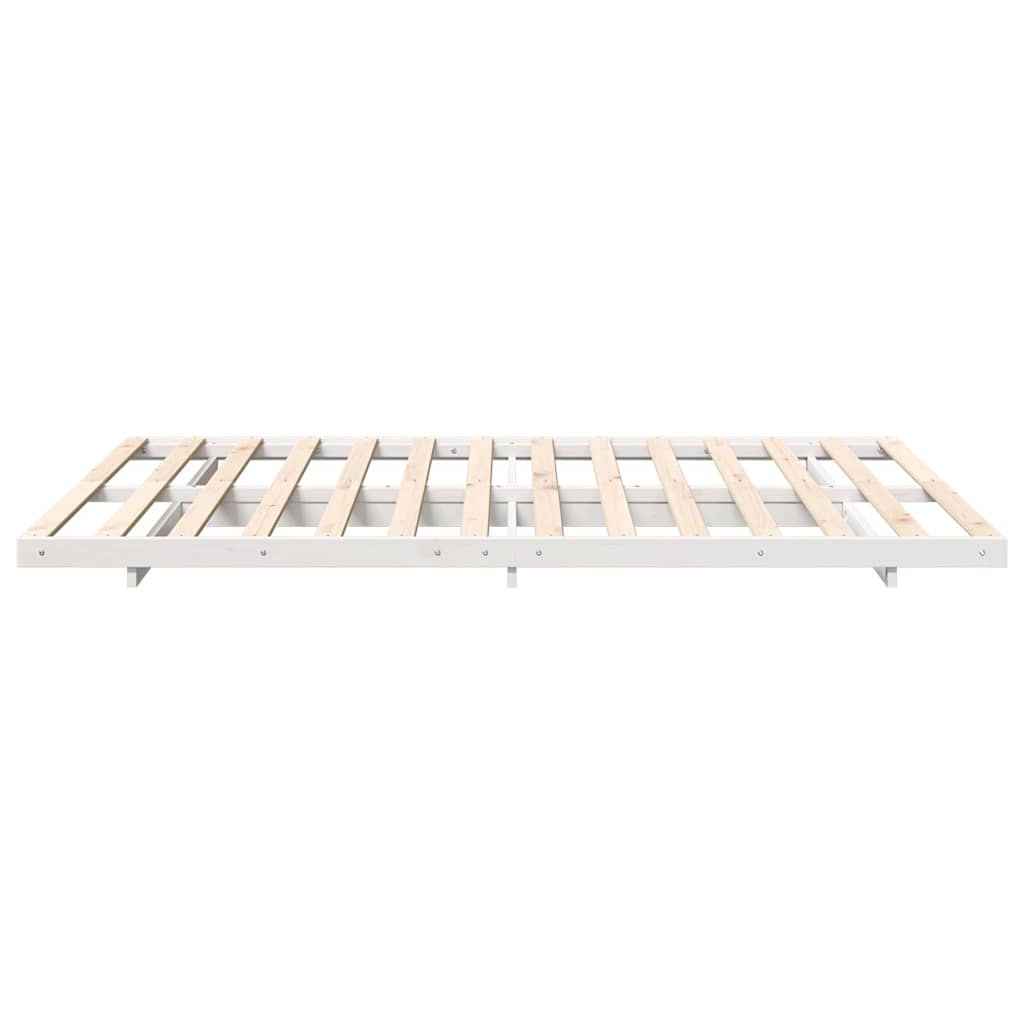 vidaXL Ramka łóżka Biały 140 x 200 cm Lite drewno sosnowe