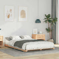 vidaXL Ramka łóżka Brązowy 120 x 190 cm Lite drewno sosnowe
