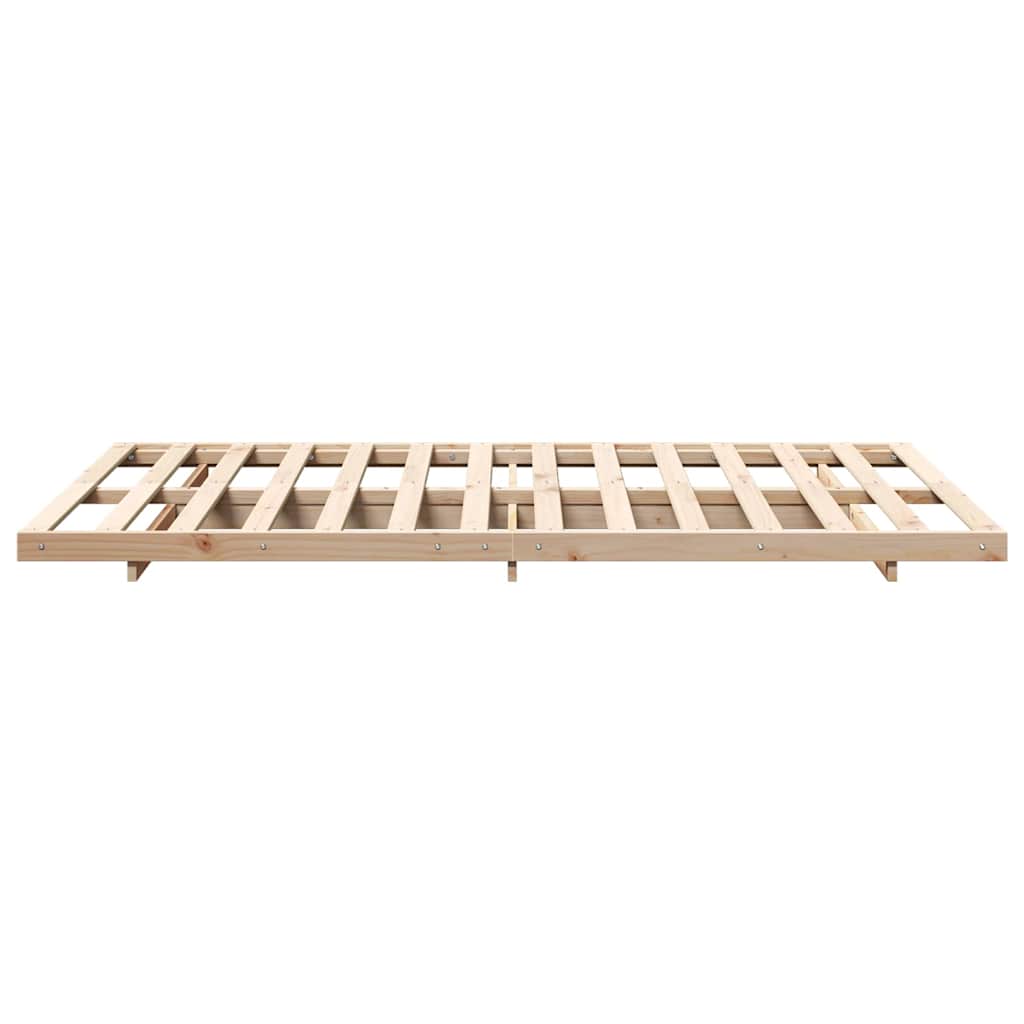 vidaXL Ramka łóżka Brązowy 120 x 190 cm Lite drewno sosnowe