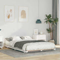 vidaXL Ramka łóżka Biały 120 x 190 cm Lite drewno sosnowe