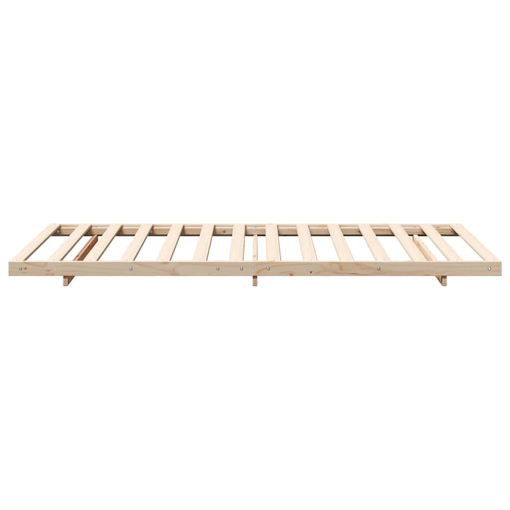 vidaXL Ramka łóżka Brązowy 90 x 200 cm Lite drewno sosnowe