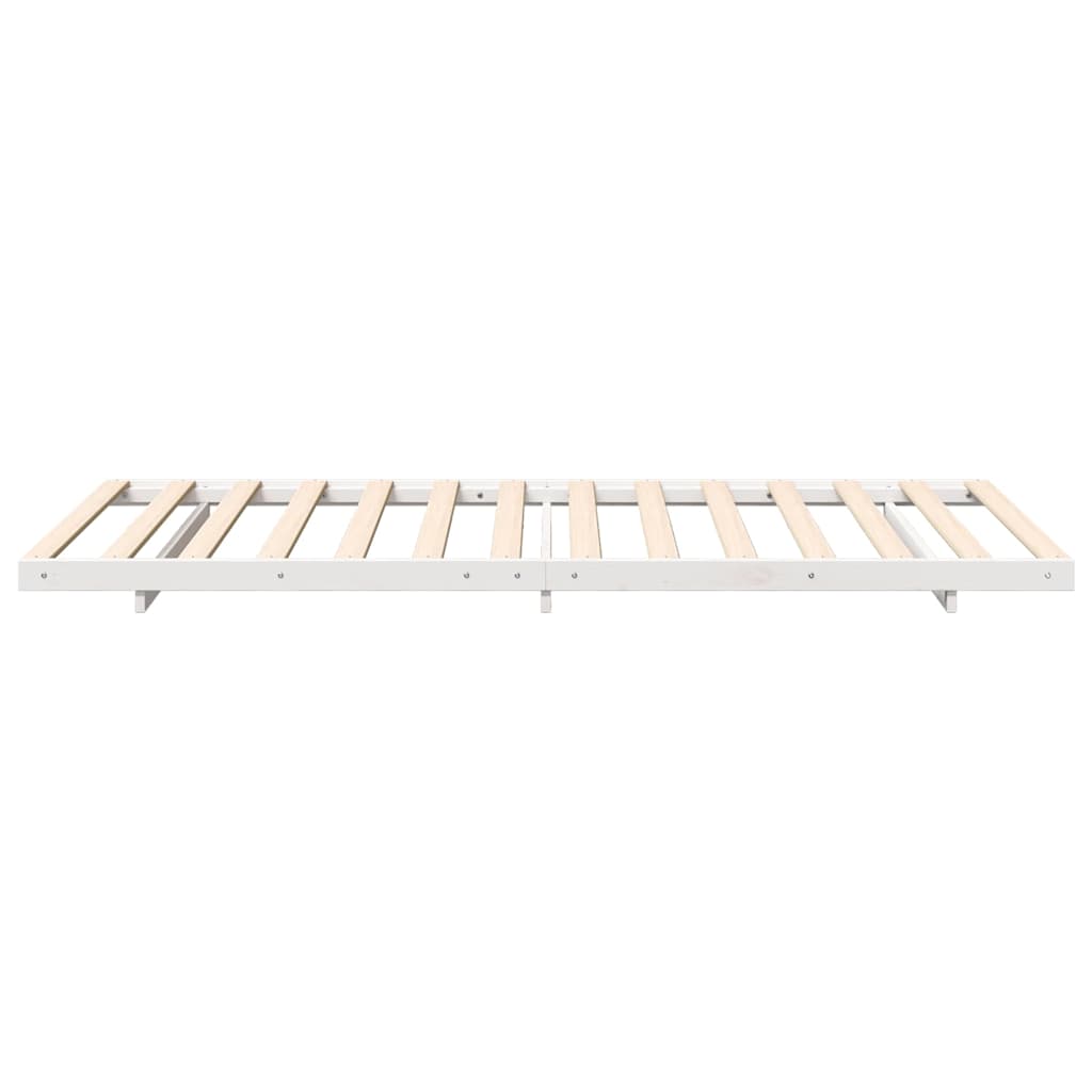 vidaXL Ramka łóżka Biały 80 x 210 cm Lite drewno sosnowe