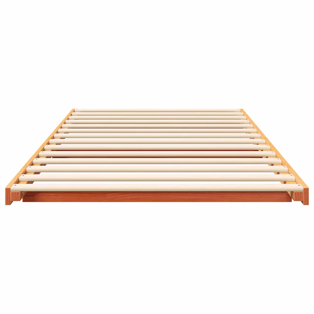 vidaXL Ramka łóżka Woskowy Brąz 100 x 210 cm Lite drewno sosnowe