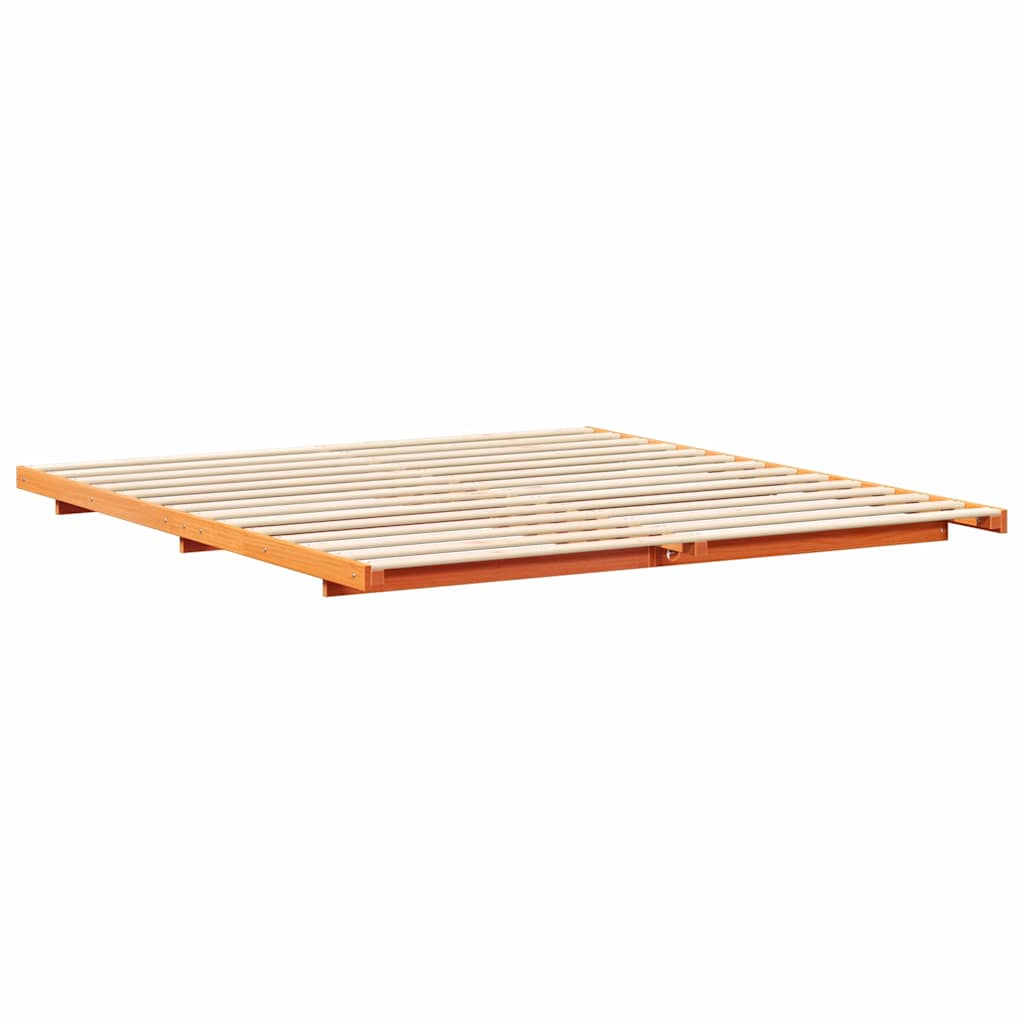 vidaXL Ramka łóżka Woskowy Brąz 180 x 210 cm Lite drewno sosnowe