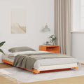 vidaXL Ramka łóżka Woskowy Brąz 90 x 220 cm Lite drewno sosnowe