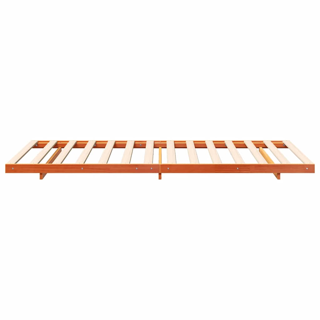 vidaXL Ramka łóżka Woskowy Brąz 90 x 220 cm Lite drewno sosnowe