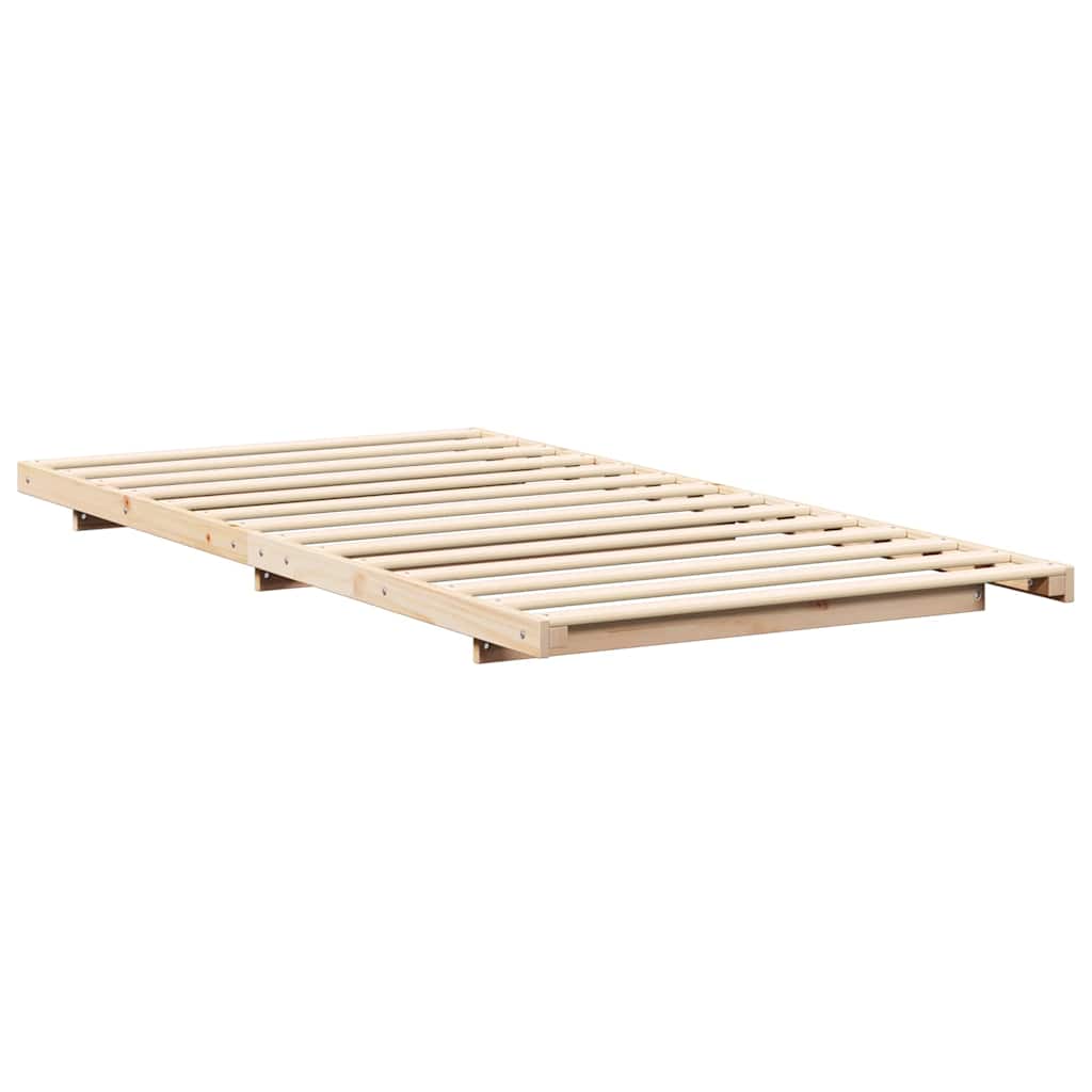 vidaXL Ramka łóżka Brązowy 100 x 220 cm Lite drewno sosnowe