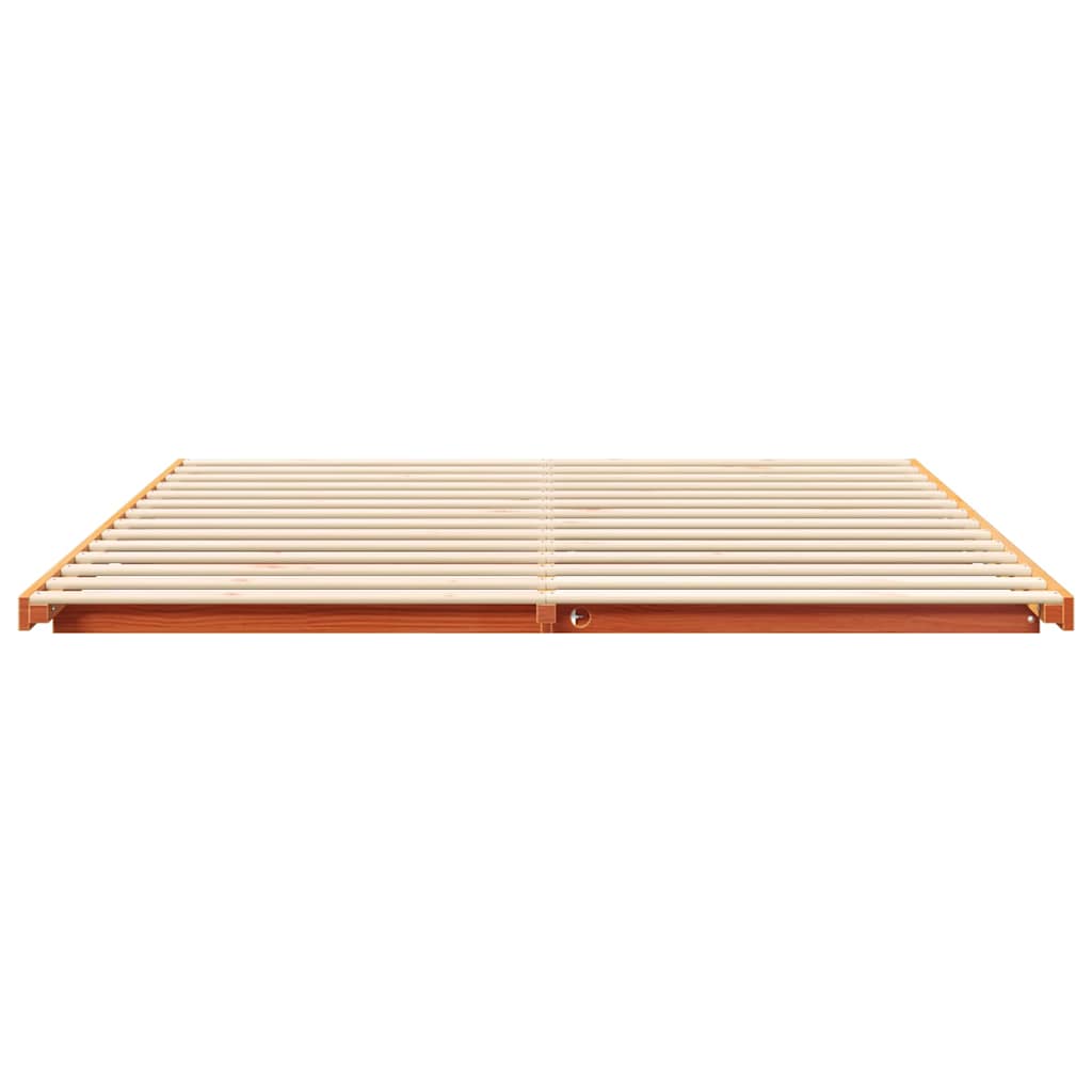 vidaXL Ramka łóżka Woskowy Brąz 180 x 220 cm Lite drewno sosnowe