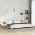 vidaXL Ramka łóżka Brązowy 200 x 220 cm Lite drewno sosnowe