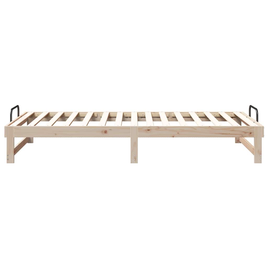 vidaXL Ramka łóżka Brązowy 100 x 200 cm Lite drewno sosnowe