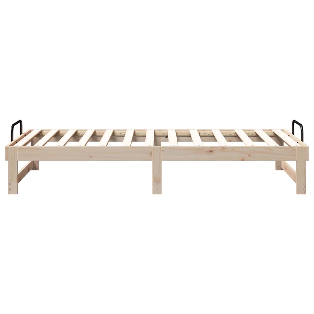 vidaXL Ramka łóżka Brązowy 90 x 190 cm Lite drewno sosnowe