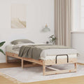 vidaXL Ramka łóżka Brązowy 90 x 210 cm Lite drewno sosnowe