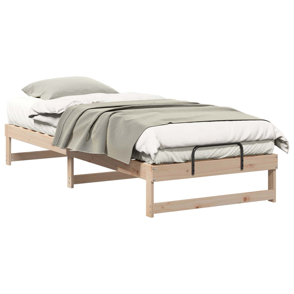 vidaXL Ramka łóżka Brązowy 100 x 220 cm Lite drewno sosnowe