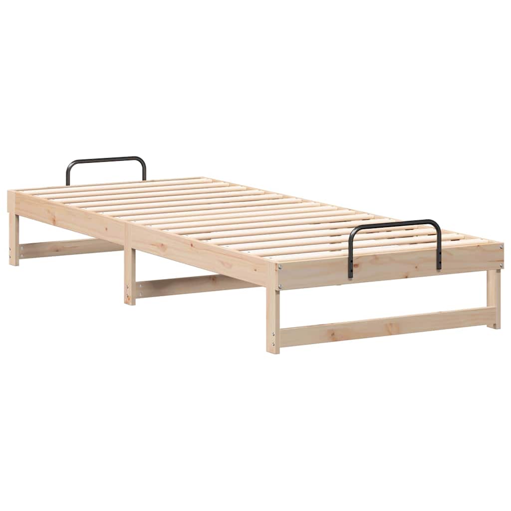 vidaXL Ramka łóżka Brązowy 100 x 220 cm Lite drewno sosnowe