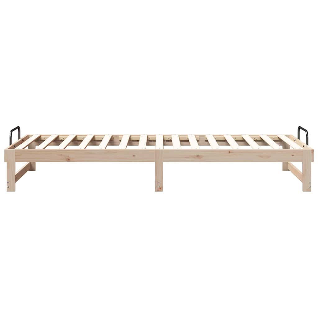 vidaXL Ramka łóżka Brązowy 100 x 220 cm Lite drewno sosnowe
