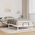 vidaXL Ramka łóżka Biały 100 x 220 cm Lite drewno sosnowe