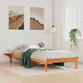 vidaXL Łóżko z bocznymi stolikami Woskowy Brąz 80 x 210 cm
