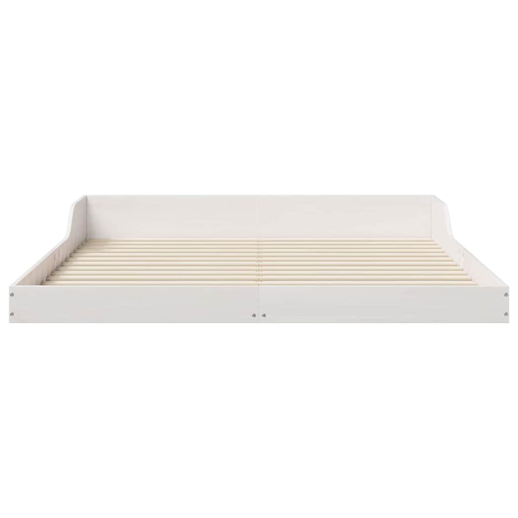 vidaXL Ramka łóżka Biały 160 x 200 cm Lite drewno sosnowe