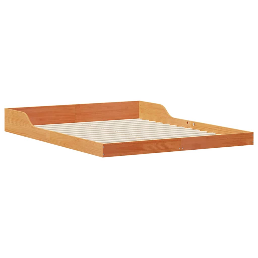 vidaXL Ramka łóżka Woskowy Brąz 160 x 200 cm Lite drewno sosnowe