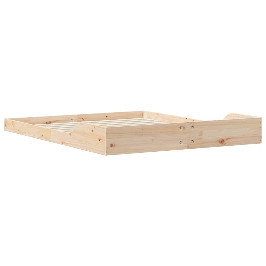 vidaXL Ramka łóżka Brązowy 150 x 200 cm Lite drewno sosnowe