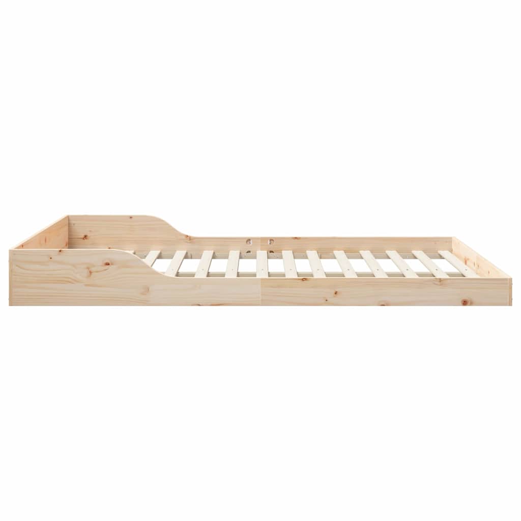 vidaXL Ramka łóżka Brązowy 150 x 200 cm Lite drewno sosnowe