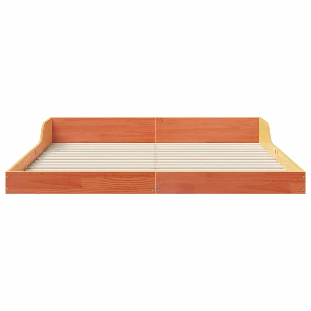 vidaXL Ramka łóżka Woskowy Brąz 150 x 200 cm Lite drewno sosnowe
