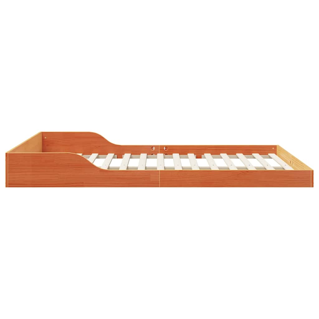 vidaXL Ramka łóżka Woskowy Brąz 150 x 200 cm Lite drewno sosnowe