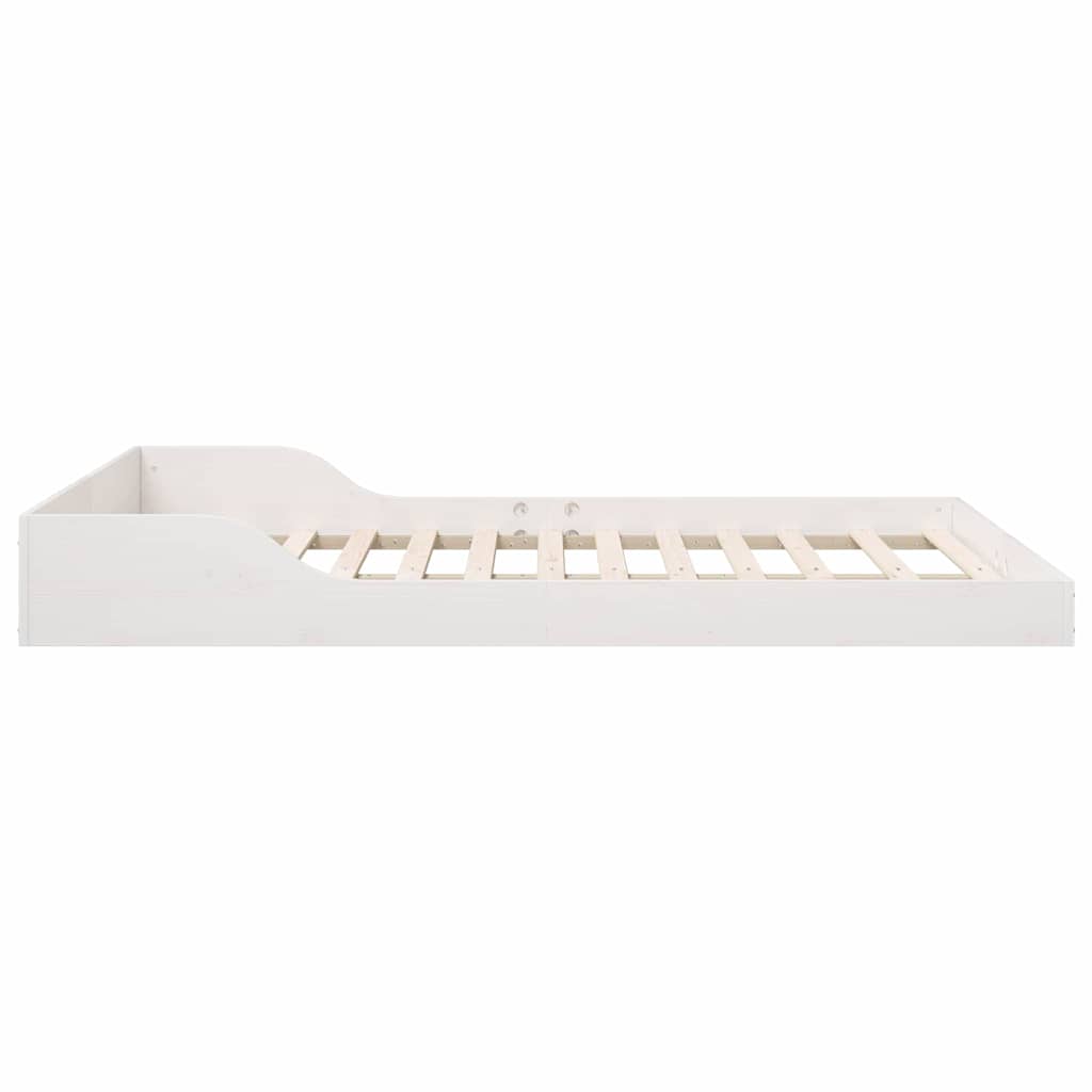 vidaXL Ramka łóżka Biały 140 x 190 cm Lite drewno sosnowe