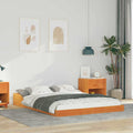 vidaXL Ramka łóżka Woskowy Brąz 140 x 190 cm Lite drewno sosnowe