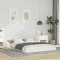 vidaXL Ramka łóżka Biały 135 x 190 cm Lite drewno sosnowe