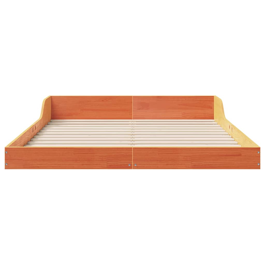vidaXL Ramka łóżka Woskowy Brąz 120 x 190 cm Lite drewno sosnowe