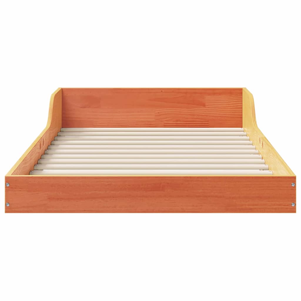 vidaXL Ramka łóżka Woskowy Brąz 100 x 200 cm Lite drewno sosnowe