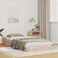 vidaXL Ramka łóżka Naturalny 90 x 190 cm Lite drewno sosnowe