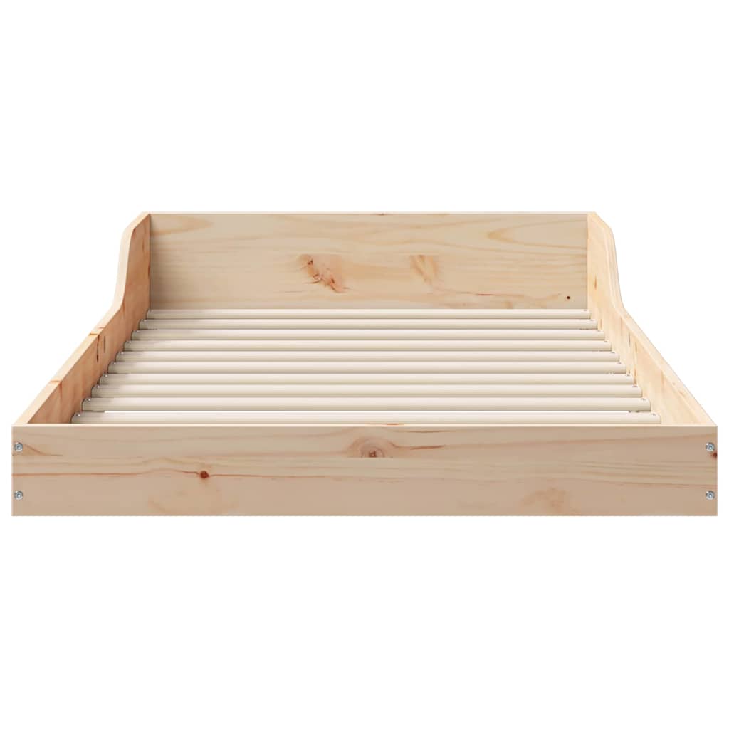 vidaXL Ramka łóżka Naturalny 90 x 190 cm Lite drewno sosnowe