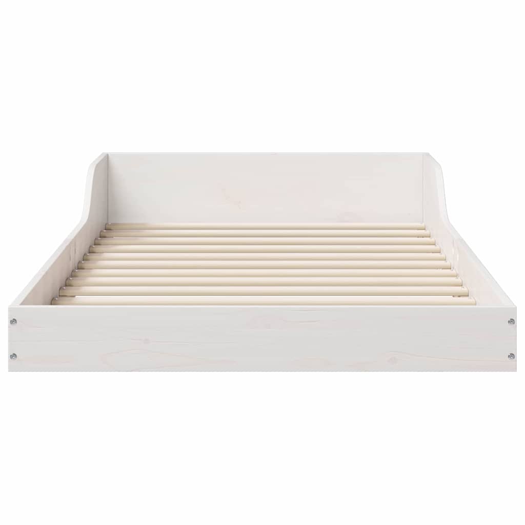 vidaXL Ramka łóżka Biały 75 x 190 cm Lite drewno sosnowe